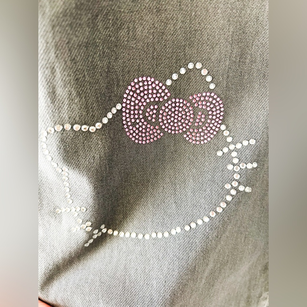 Hello Kitty Sanrio Wide Leg Rhinestone Pants H&M Girls Size 10 - Picture 4 of 4